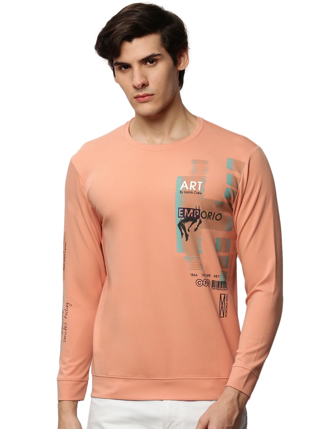 showoffff Men Solid Pullover Sweatshirt | Round Neck Full Sleeves Cotton Sweatshirt's for Mens | Slim Fit Regular Length Sweatshirts for Men's-picture-31