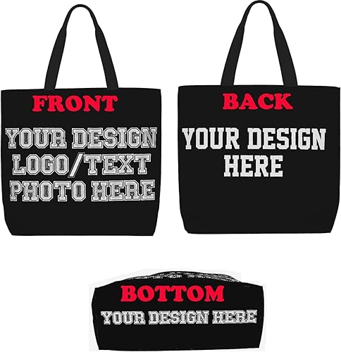 Bolsas de mano personalizadas, bolsa de compras, bolsas de hombro reutilizables personalizadas con tu logotipo, texto, foto de impresión de 3 lados, disponible en Yaxa Peru