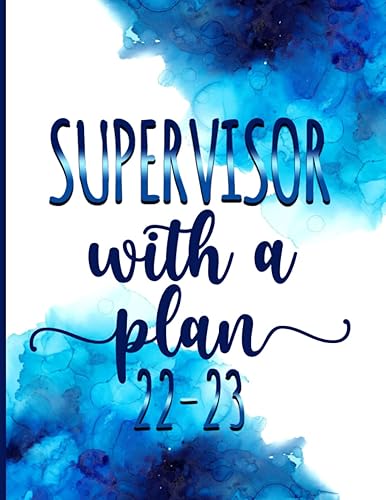 Supervisor With A Plan│ 2022-2023 Monthly Calendar Planner: Supervisor Gag Gifts │ Funny Organizer Diary Book To Dos Notes Passwords Monthly Budget For Appreciation birthday christmas