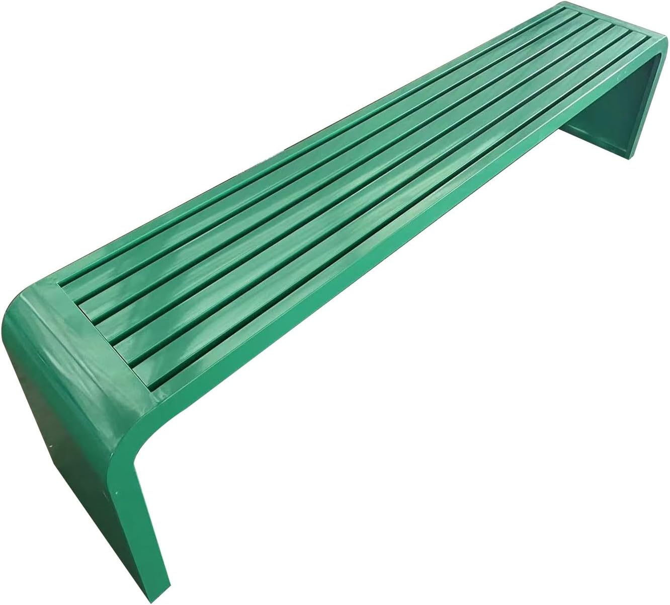 Multicolor Metal Garden Bench, Outdoor Backless Bench, Overall Welding, No Assembly Required Chair, The Load-Bearing Capacity Can Be up to 400 kg (Color : Yellow, Size : 47.2in/120cm)