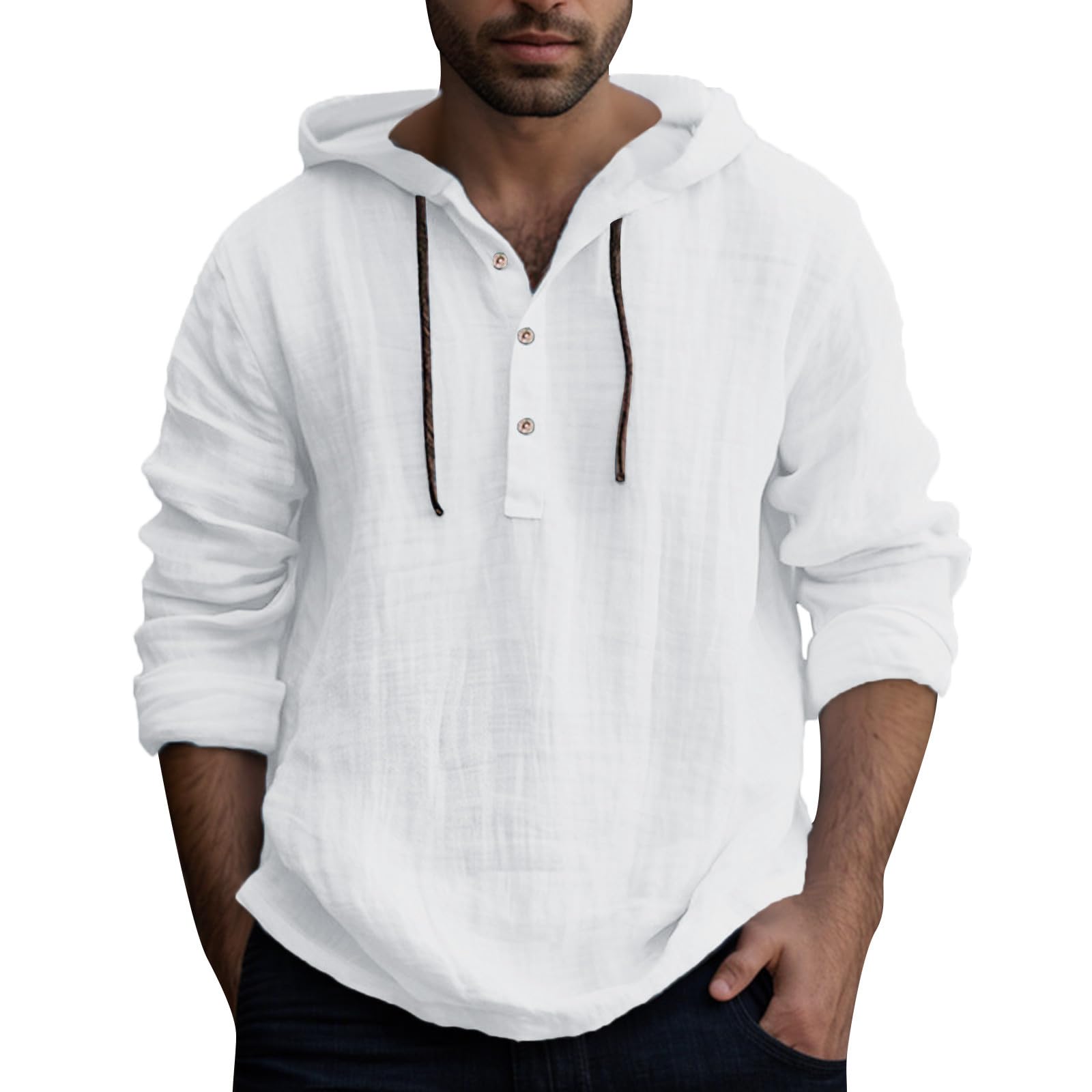Camicia in Lino Camicia da Uomo, Cmicia Henley a Maniche Corte Camicia Casual con Stampa Etnica retrò Abbottonata, Camicia Nera Uomo Elegante Camicia Personalizzata Uomo vestibilità Regolare