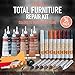 MeasuPro Furniture Repair Kit Set of 34, Wood Scratch Repair Markers, Wax Crayons and Wood Filler with Brushes and Sharpener for Furniture, Floors, Cabinets, Tables and Desks