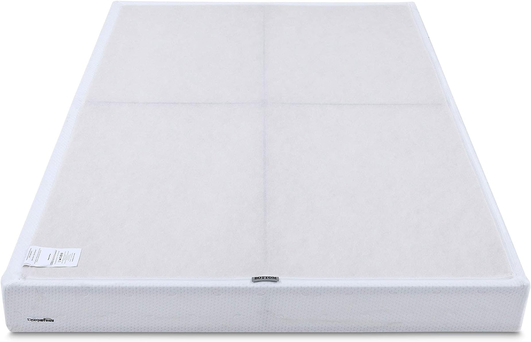 Amazon Basics Smart Box Spring Bed Base, 5-Inch Mattress Foundation - Queen Size, Tool-Free Easy Assembly