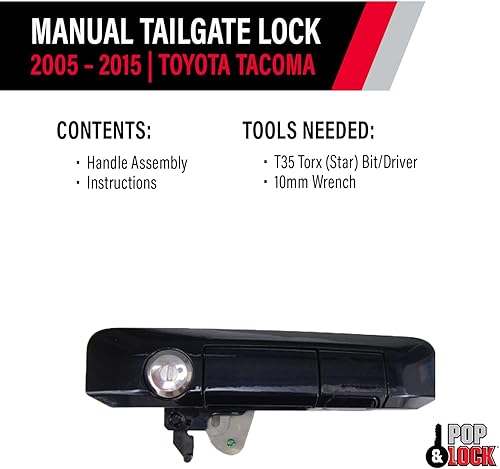 Miniatura 41 de Cerradura manual para puerta trasera, de la marca Pop & Lock, para automóviles, Super blanco