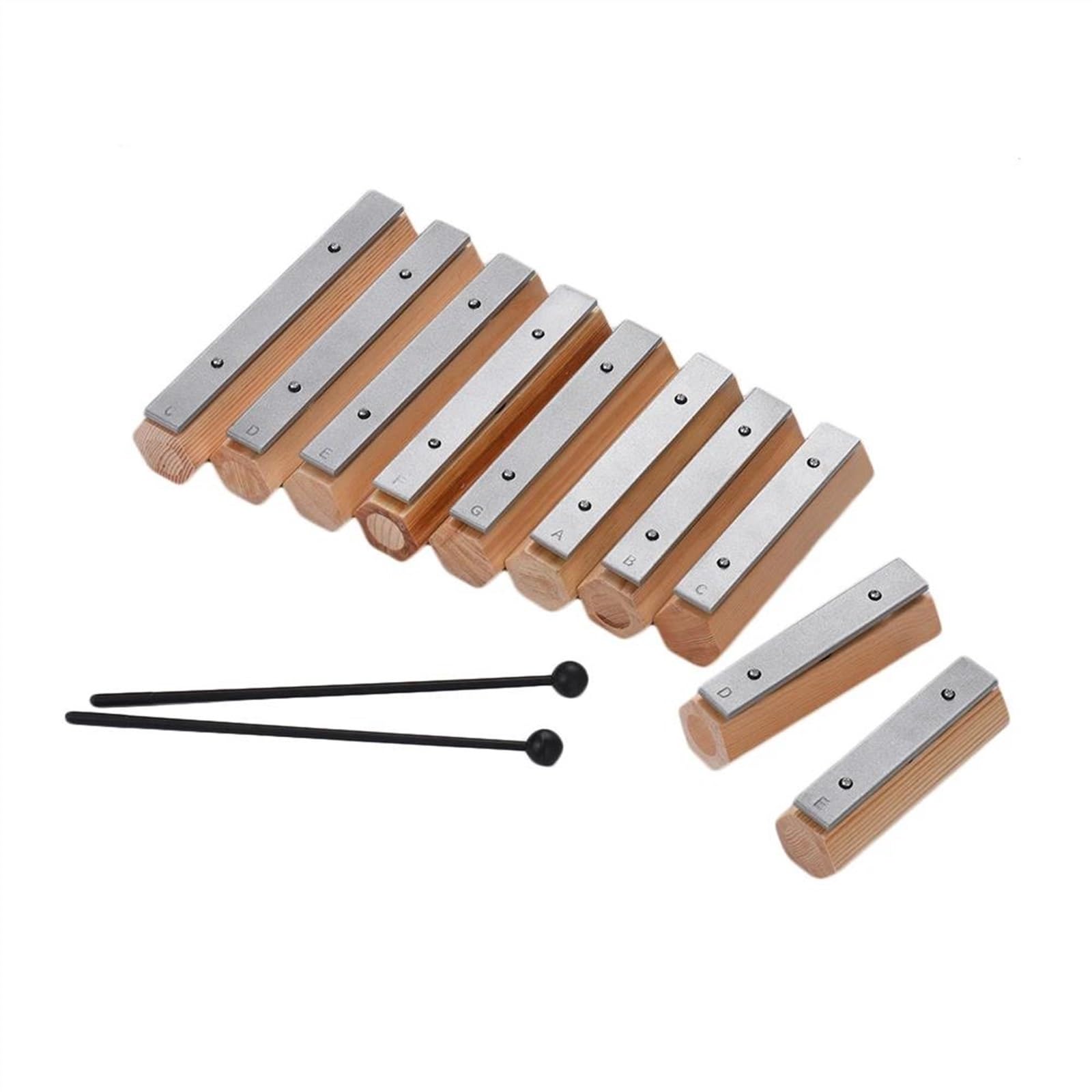 Instrumento de percusión con diseño de desconexión único Glockenspiel de 10 notas para entrenamiento de ritmo Kit De Glockenspiel Profesional