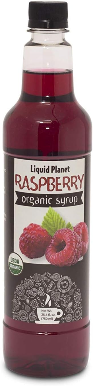 Organic Raspberry Syrup, Raspberry Coffee Syrup, 750 ML from Liquid Planet