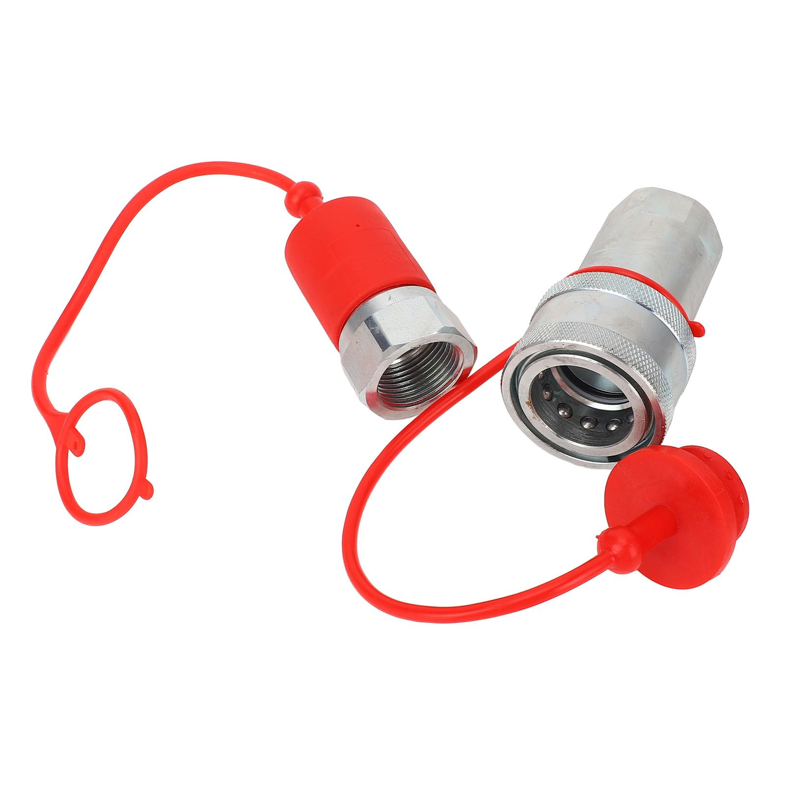 Acouto Hydraulische Schnellkupplung, 1 Zoll NPT, Gehärteter Stahl, 4000 PSI, 24 GPM, Hydraulische Schnellkupplung für ISO5675-Anwendungen in Logg, 1 Zoll NPT, Kupplung,