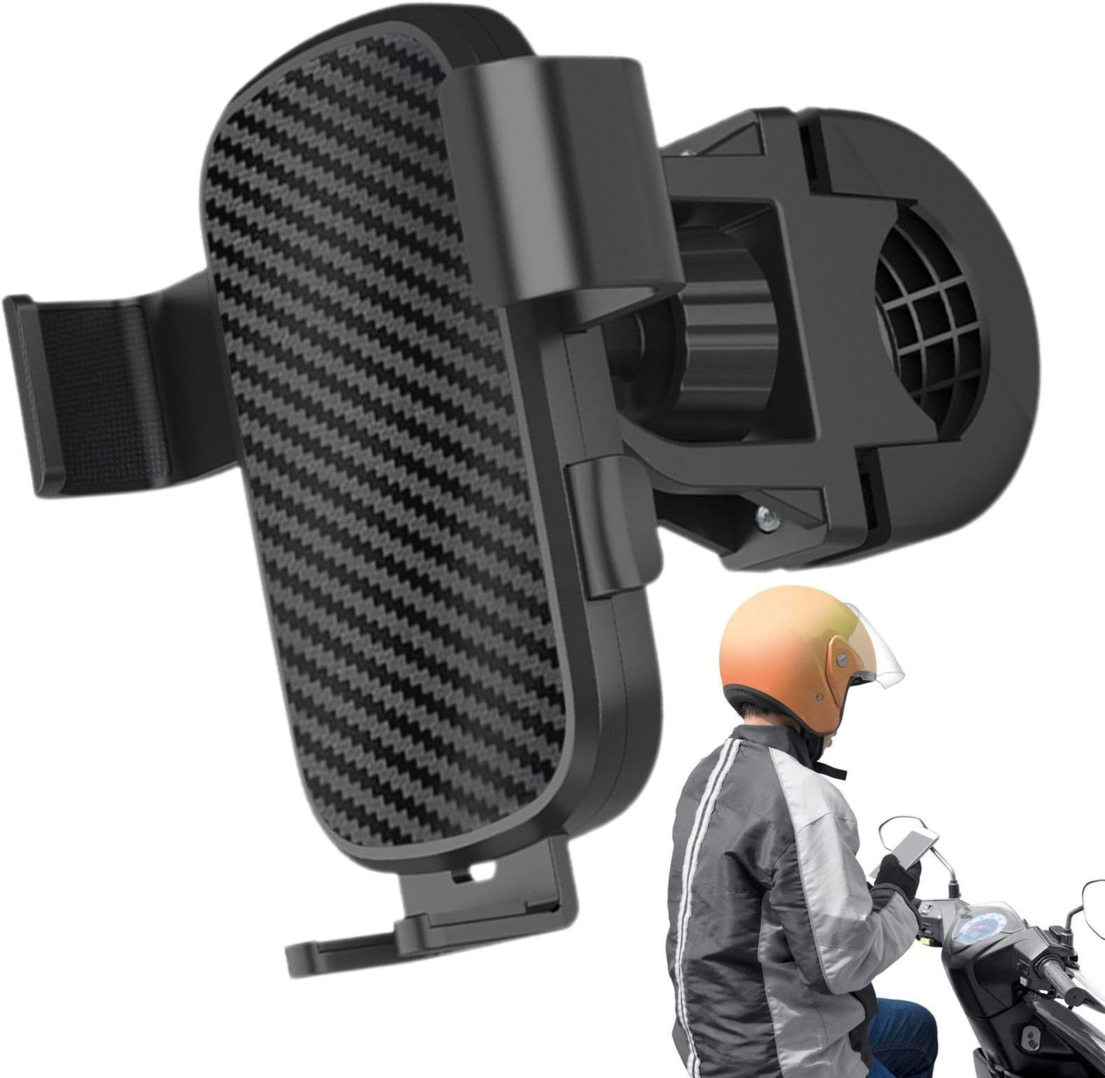 Phone Mount for Motorcycle,Handlebar Lock | 360 Degree Rotate Motorcycle Cell Phone Holder | for Scooter Electric Vehicle Road Mountain Biking Cycling ATV Golf Cart Riding