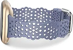 Pulseira esportiva fina de silicone macio compatível com Fitbit Versa 3/Versa 4/Sense 2