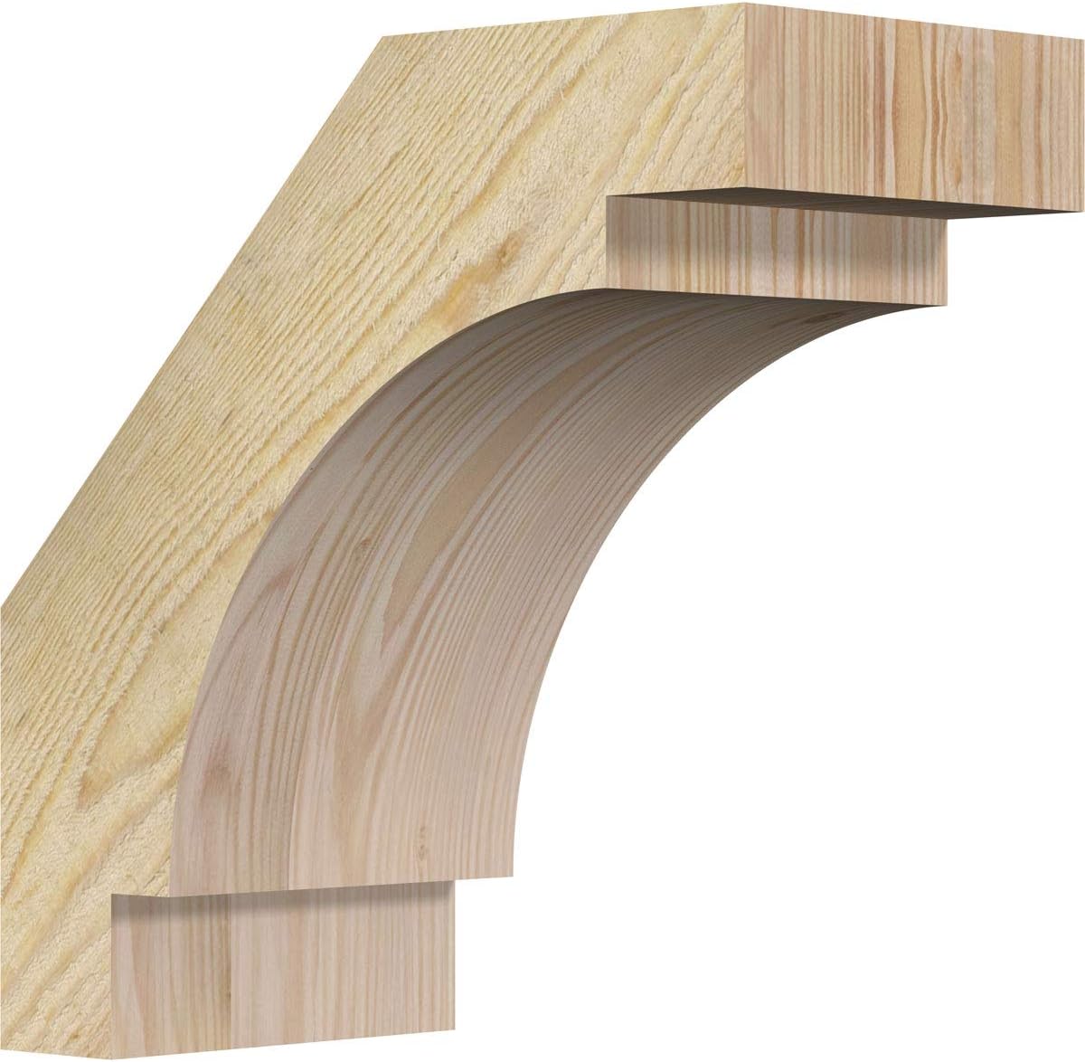 Ekena Millwork BRC06X12X12MRC00RDF 6W x 12D x 12H Merced Rough Sawn Knee Brace, Douglas Fir