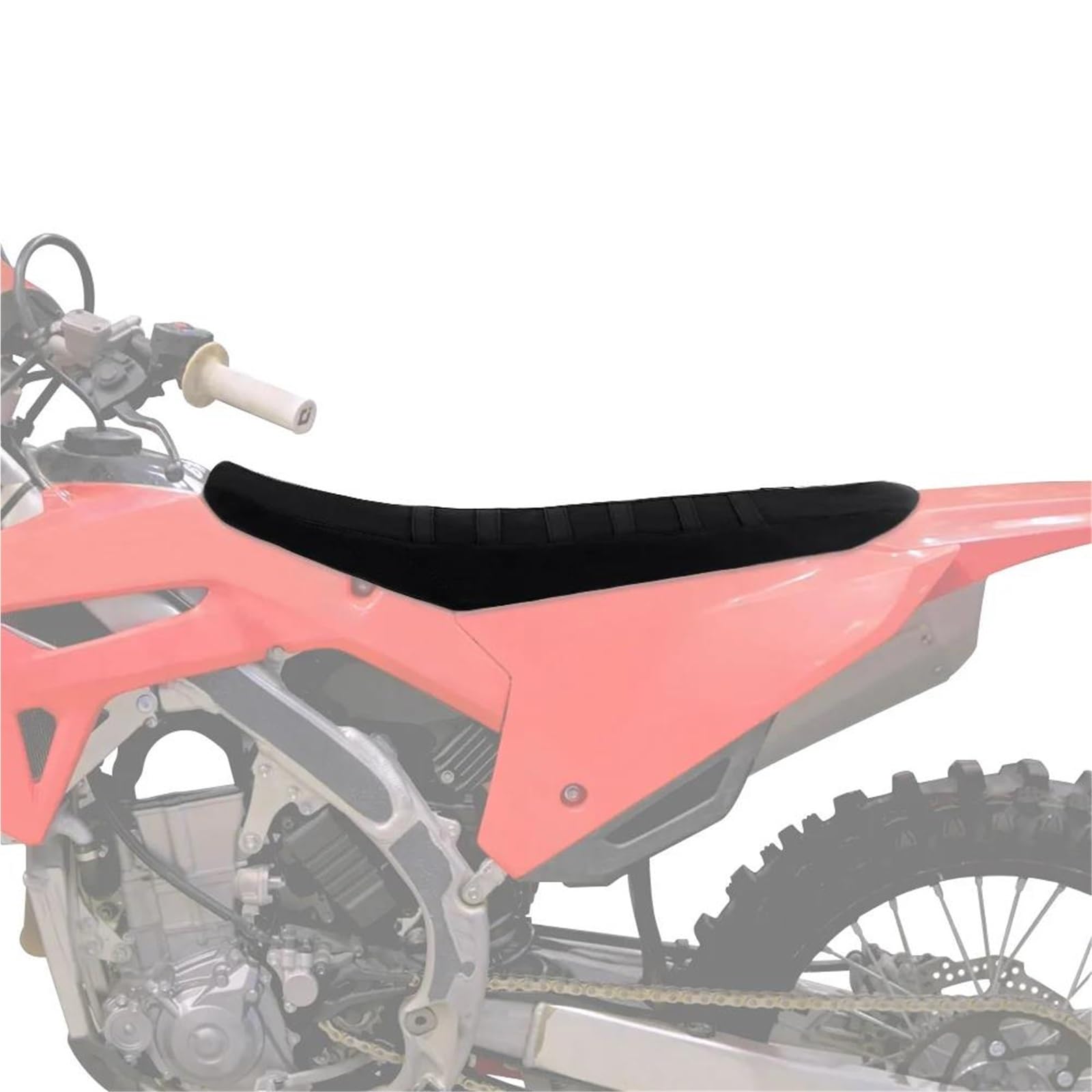 Coprisedile Moto Per CRF450R / RX 2021-2025 Sella | Fodera per cuscino della sella del sedile impermeabile in pelle(Nero)