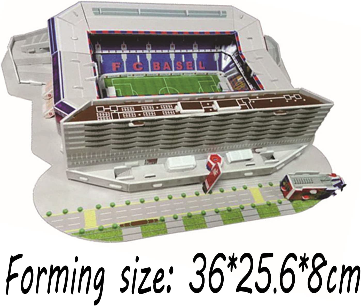 Puzzle 3D Model budynku stadionu piłkarskiego DIY Układanka Zabawka dla dorosłych i dzieci 66 sztuk