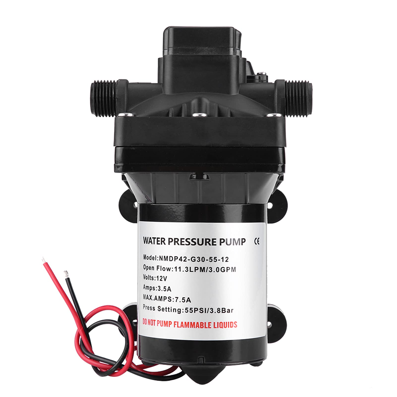 4008-101-e65 4008101-e65 55 psi 3 gallon per minuut 7,5 ampère 12 V DC zelfaanzuigende waterpomp voor caravans 4008101E65