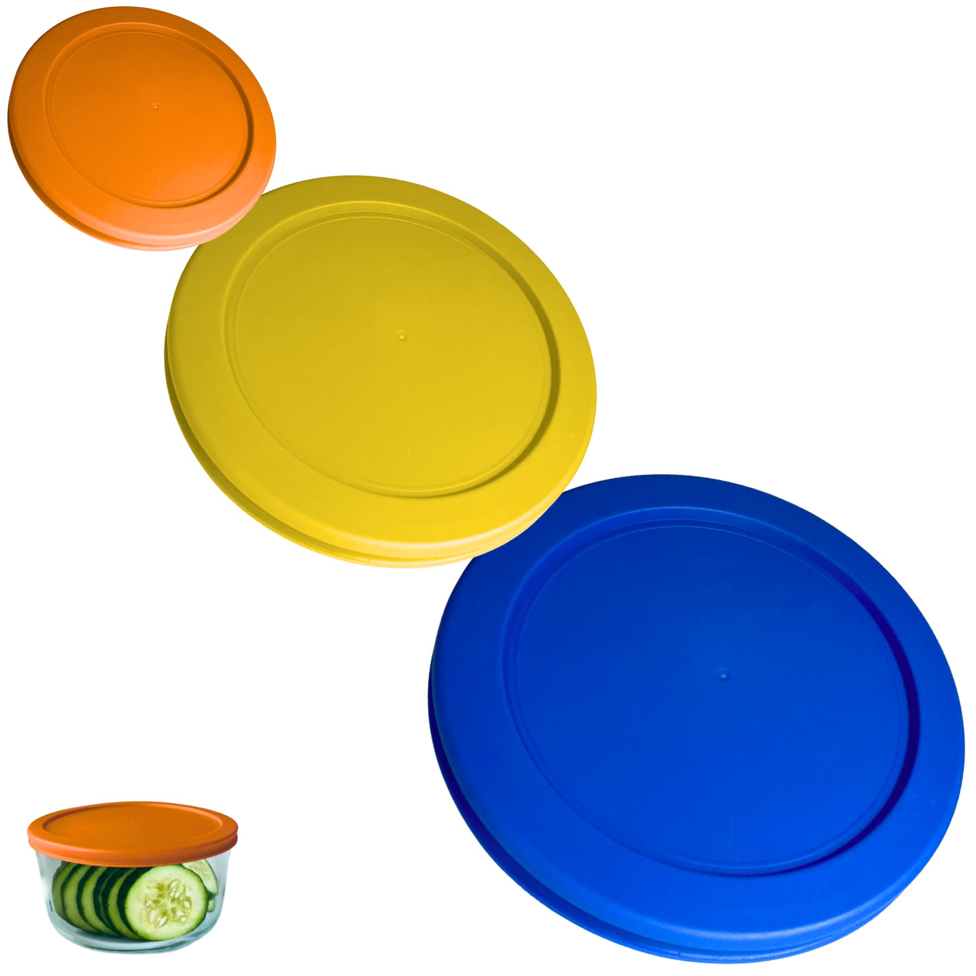 Amazon.com: 2, 4 & 7 Cup Orange, Yellow, Blue Replacement Lids