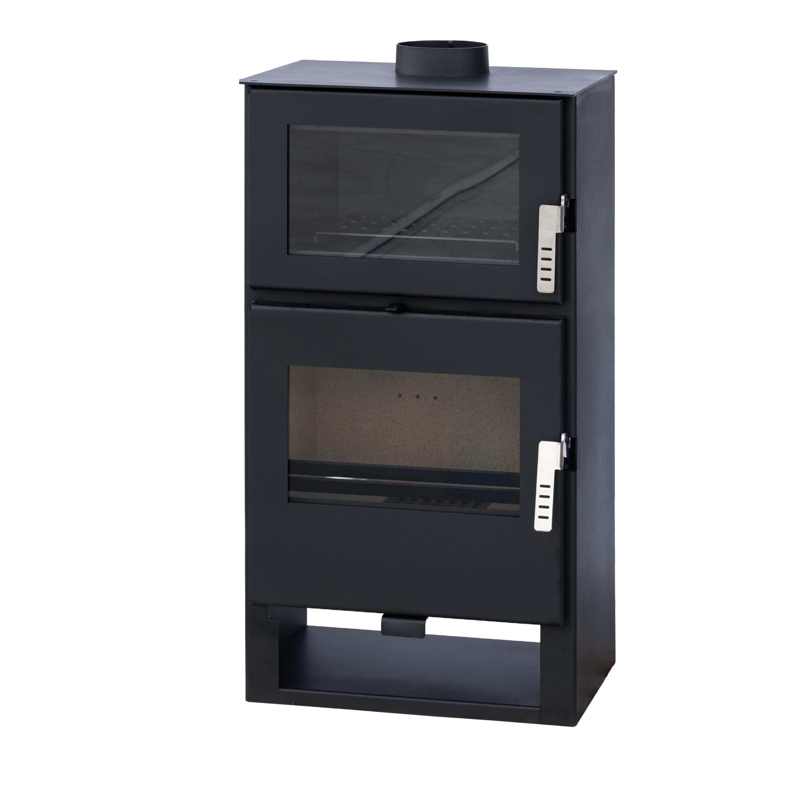 Alaz K9M Poêle à bois 9 kW Noir avec compartiment de cuisson