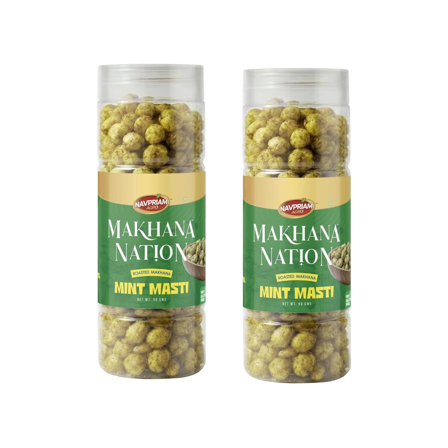 MAKHANA NATION Mint Masti Roasted Makhana - 180g | Refreshing Pudina Flavour Fox Nuts | Crunchy & Healthy Snack | Low Calorie, High Protein | Gluten Free | Ready to Eat | Perfect for Diet & Evening Snack | (90g x 2 Packs)-image-18