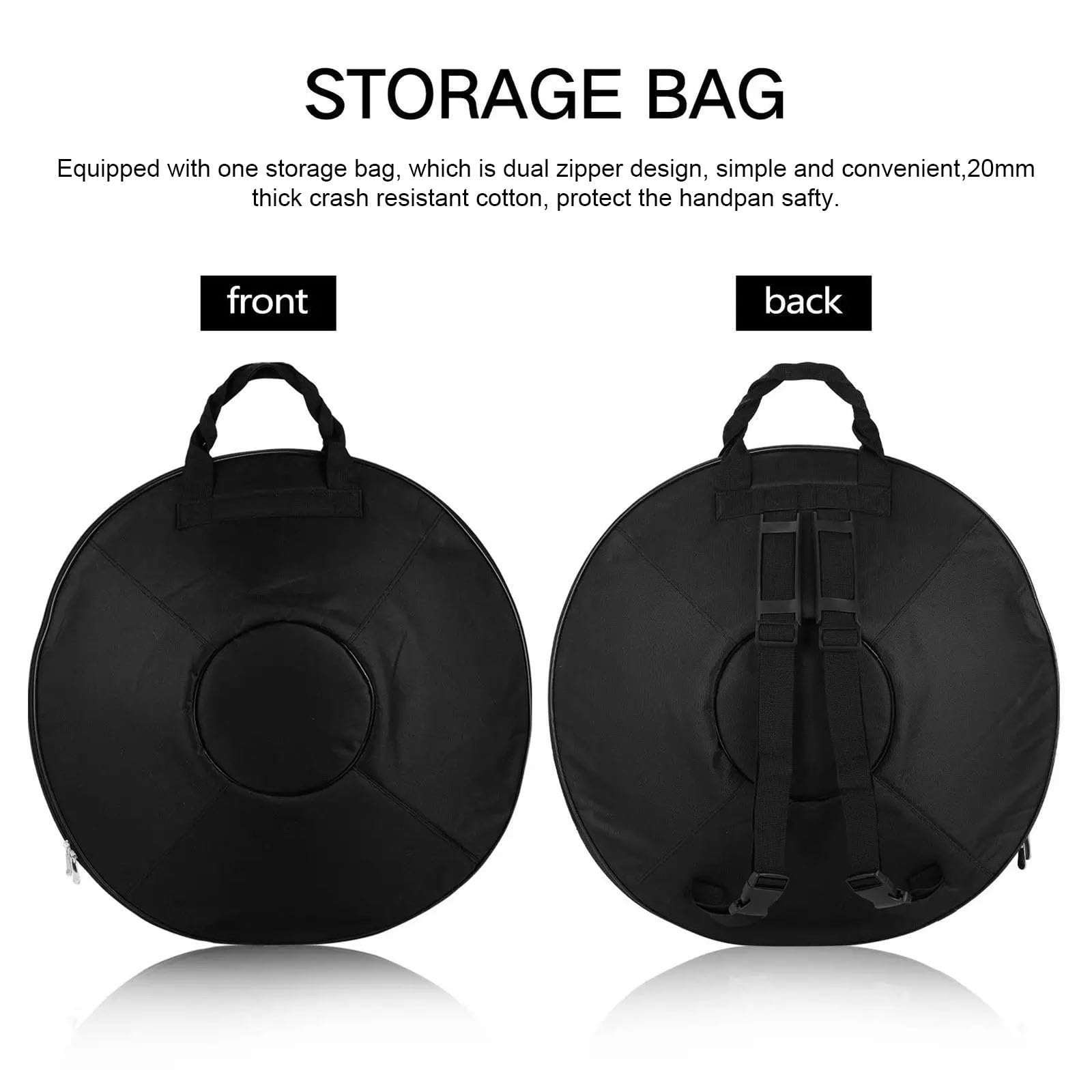 Tambour à Langue En Acier, Tambour à Main 9/10 Notes Harmoniques, Tambour à Main, Cadeau pour Enfant Adulte, Instrument de Guérison Avec Sac à Main Souple, 2 Maillets de Handpan, Support de Handpan