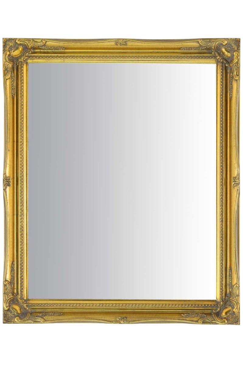 2" Gold Shabby Chic Style Swept wall mirror 24" x 20", 61x51