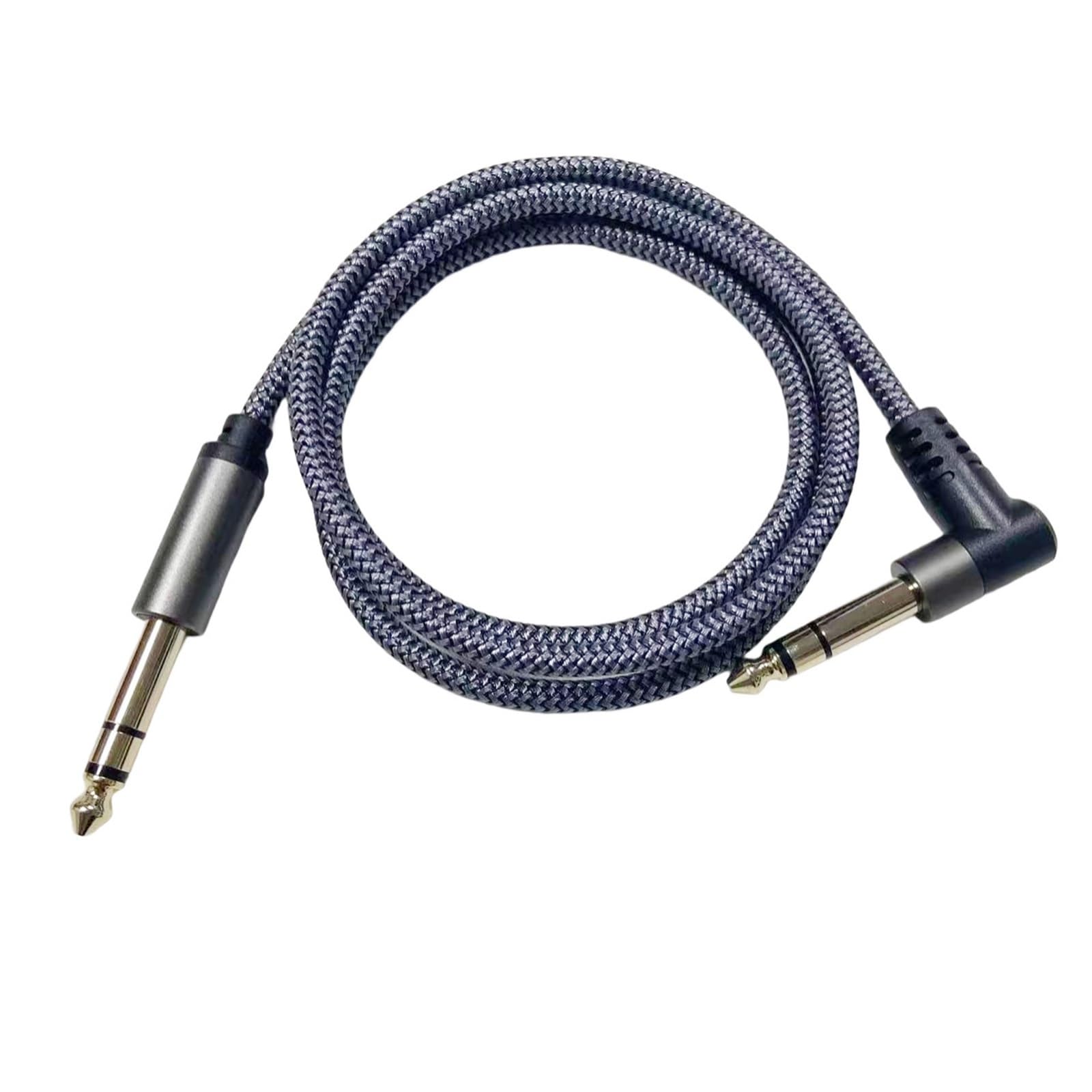 Kabel Do Gitary Gitara Kablowa 6,35 Mm Z Kątem Prostym Na Prawy