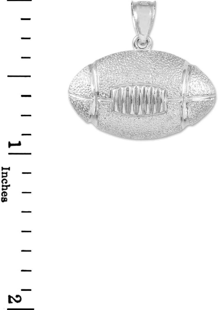 Sterling Silver Football Sports Charm Pendant - Image 6