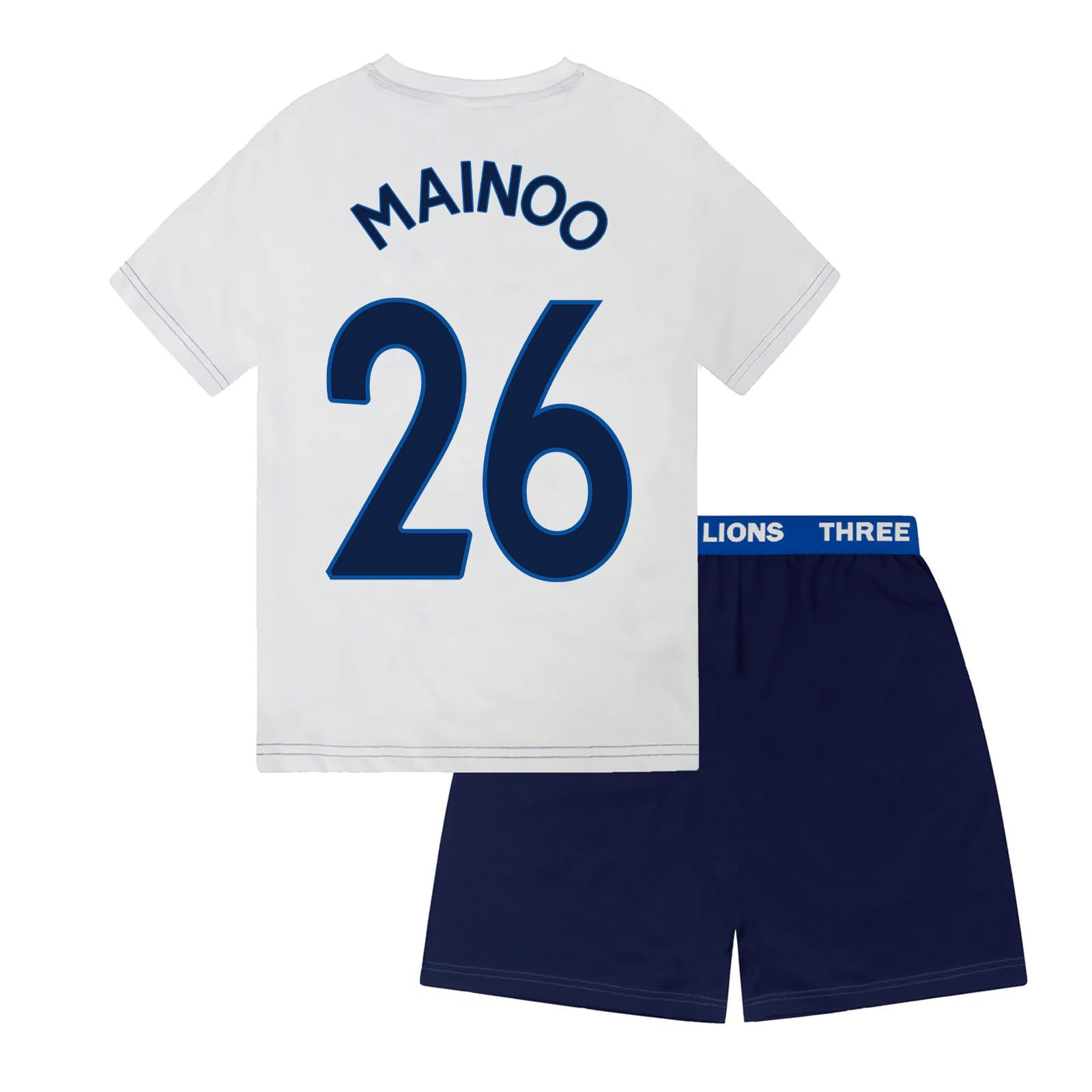 The England Football Association Boys White Mainoo England Three Lions Mainoo 26 Short Pyjamas 10-11 Years