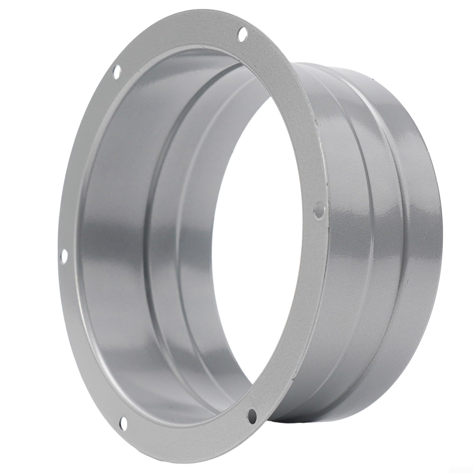 Air Vent Duct Connector Flange Metal Straight Pipe Exhaust Hose Flange Adapter for Heating Cooling Ventilation Kitchen Duct Fan Hose Connector Pipe Fittings(120mm)