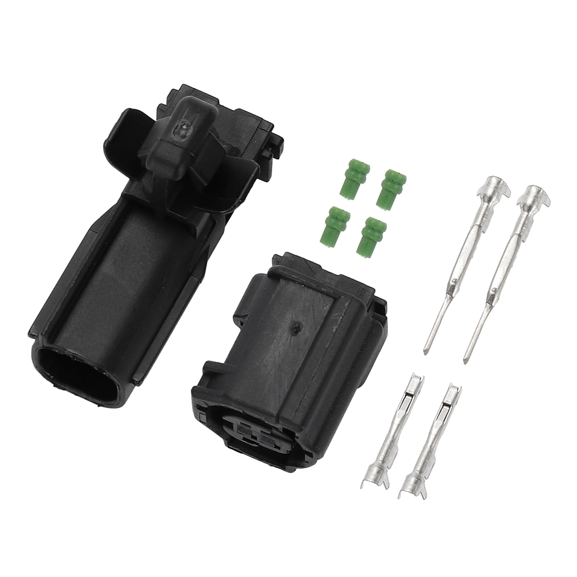 Pièces de capteur ABS X AUTOHAUX No.8T0973702/6E0973702 2 Broches ABS Capteur Connecteur Ensemble pour VW pour Audi Noir 1 Kit - Auto