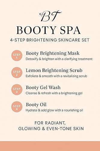 Miniatura 9 de BT Conjunto de exfoliante de spa para botín de cúrcuma y limón para manchas oscuras y trasero suave y brillante