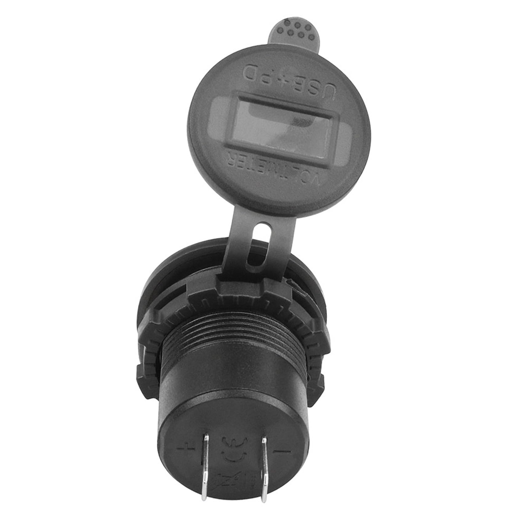 10X 12V-24V 48W Presa USB Impermeabile Caricabatterie Presa PD e QC3.0 Porta USB con Tensione LED per Auto Camion Golf Cart Blu