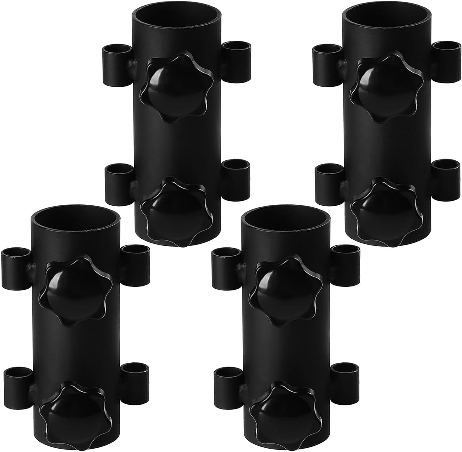 Soporte ajustable para toldo de tienda de campaña, soporte de poste de lona, tubo fijo para toldo, soporte negro para tienda de campaña para camping, pesca, senderismo, picnics al aire libre