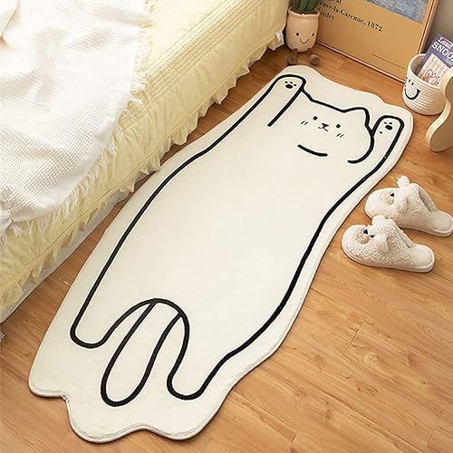 Miniatura 4 de FOMAILE Alfombra de baño con diseño de gatos, absorbente, antideslizante, súper suave, de dibujos animados, para niños, sala de juegos, dormitorio,