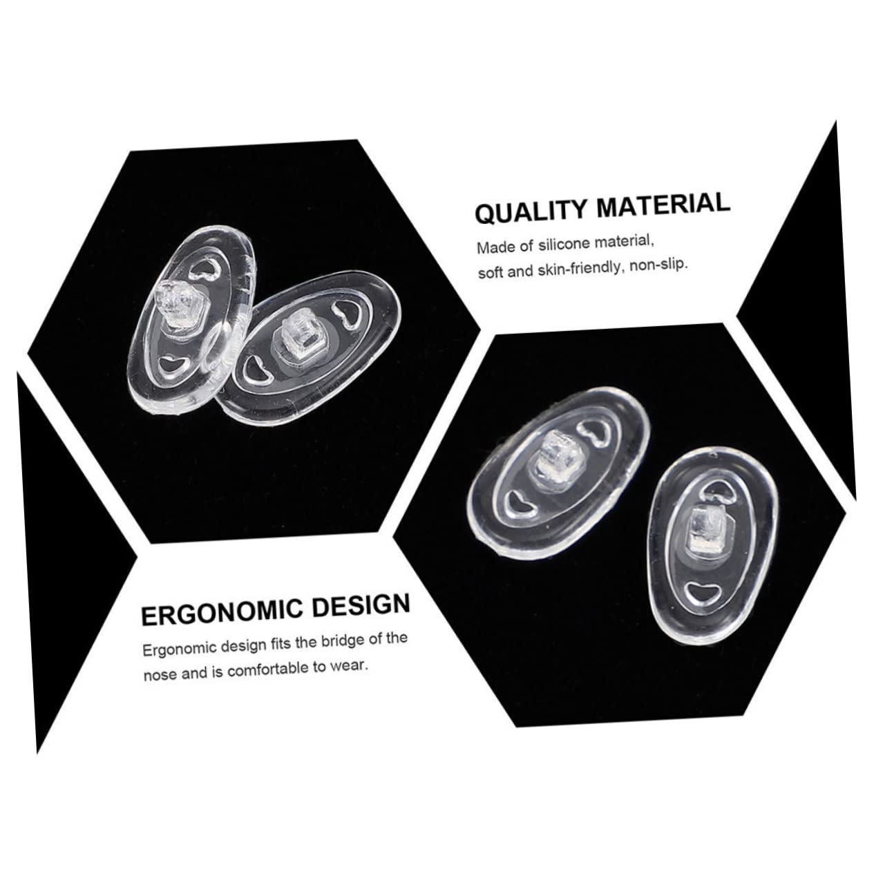 Healeved 400 Pares Gafas Almohadillas Para La Nariz Gafas Transparentes Almohadillas Nasales De Repuesto Para Gafas Vasos Para Beber Puños De Nariz De Gafas Eyeglass Gel De Sílice