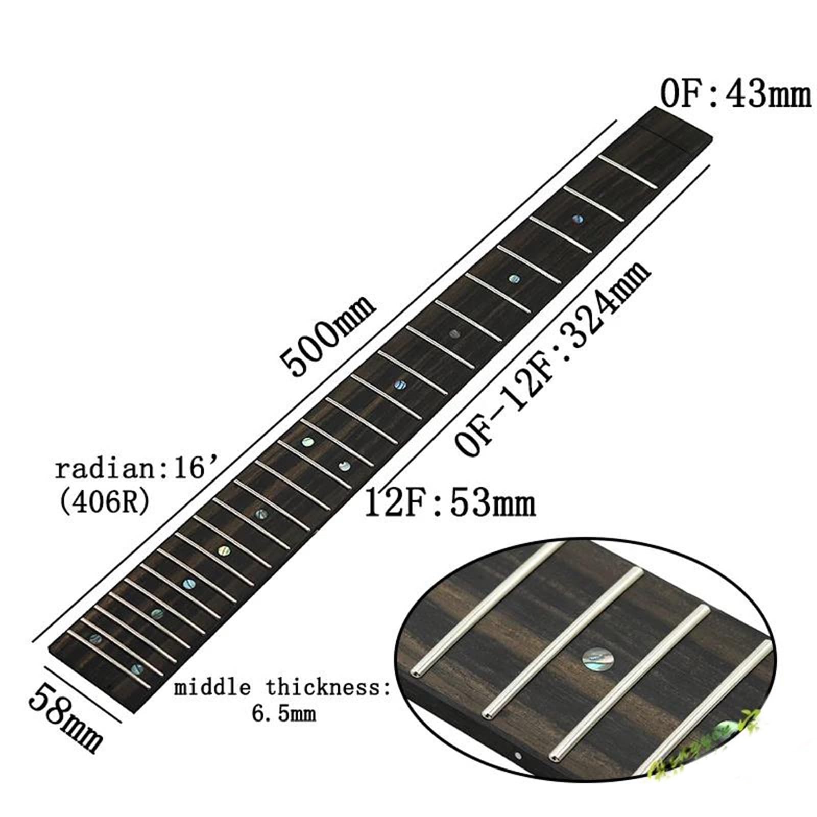 24/22 Fret Bone Steel Podstrunnica Gitary Elektrycznej Efektywna Długość Strun 628 Mm Tuner Gitary(24)