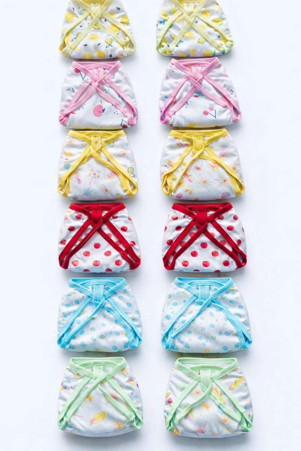 Seven Hunters Washable Reusable Multicolor Hosiery Cotton Nappies, Langot for Newborn Baby (0-6 Months), Pack of 12, Soft, Breathable, Eco-Friendly-image-14
