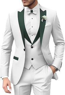 Mens Suits Slim Fit 3 Piece Wedding Tuxedo for Men Prom Formal Business