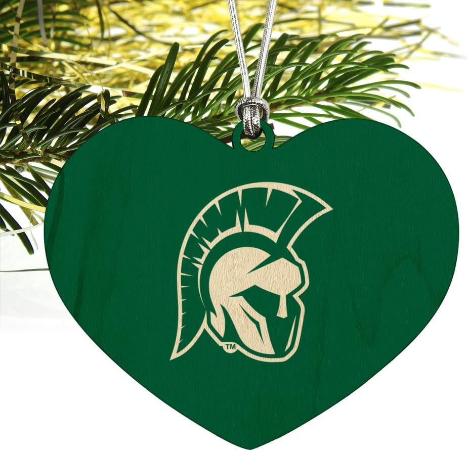 GRAPHICS & MORE Illinois Wesleyan University Primary Logo Heart Love Wood Christmas Tree Holiday Ornament - Image 2