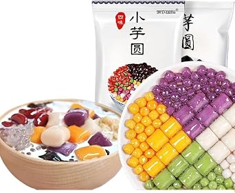 Instant small taro balls, soft and sweet taste, colorful taro balls 500g/bag, pearl milk tea, dessert drink ingredients, casual snack food gift pack 1 bag