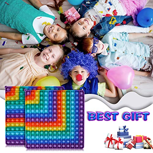 Image of Multiplication Game Table Digital Multiplication Board Game, Addition and Multiplication in One, Rainbow Dimple Fingertip Toy, Create Stress-Relieving Math Manipulation (1 Piece)