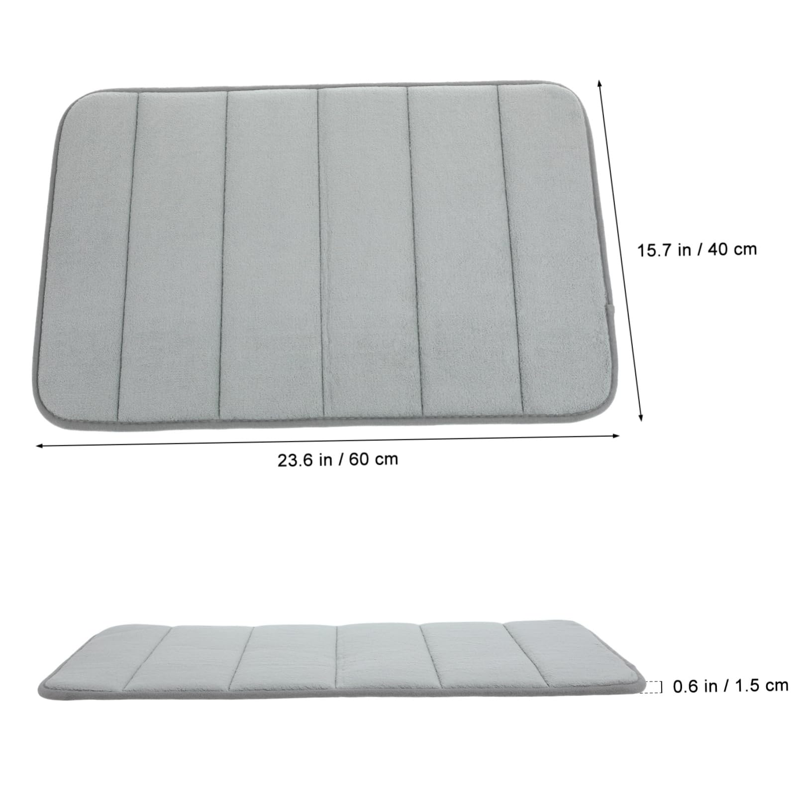 SOLUSTRE Bath Mat Quick Dry Memory Foam Non-Slip Soft Washable 40x60cm Elegant for Bathroom Floor Rug