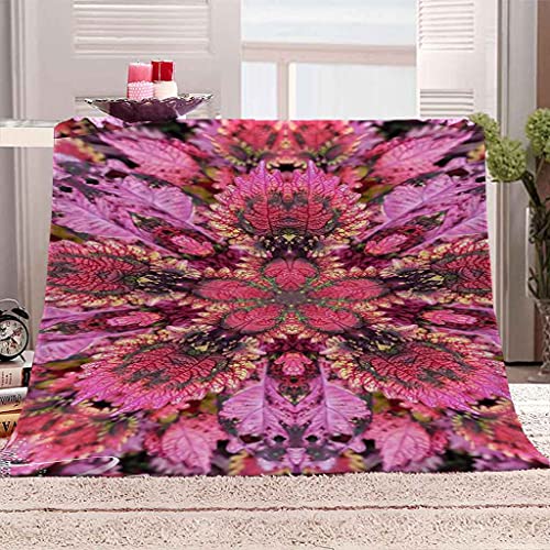 Couverture polaire flanelle microfibre fleur violette 150x200 - 2
