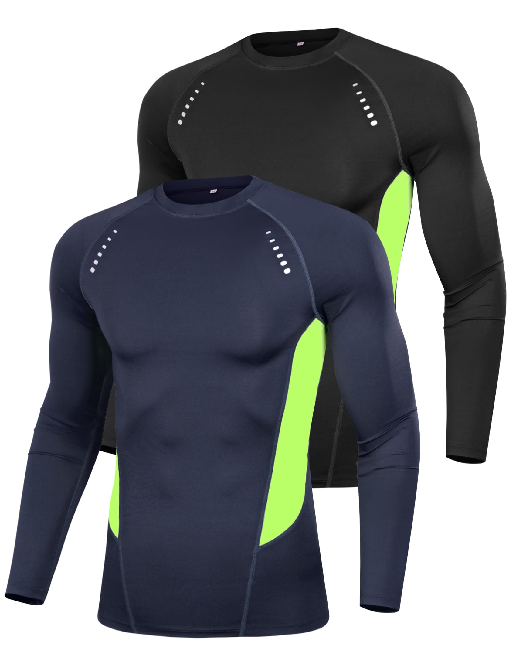 Terecey Maglia a Compressione Uomo Manica Lunga Maglia Termica Uomo Ad Asciugatura Rapida Maglia Tecnica Traspirante Maglia Sportiva Uomo Palestra T-Shirt M-3XL