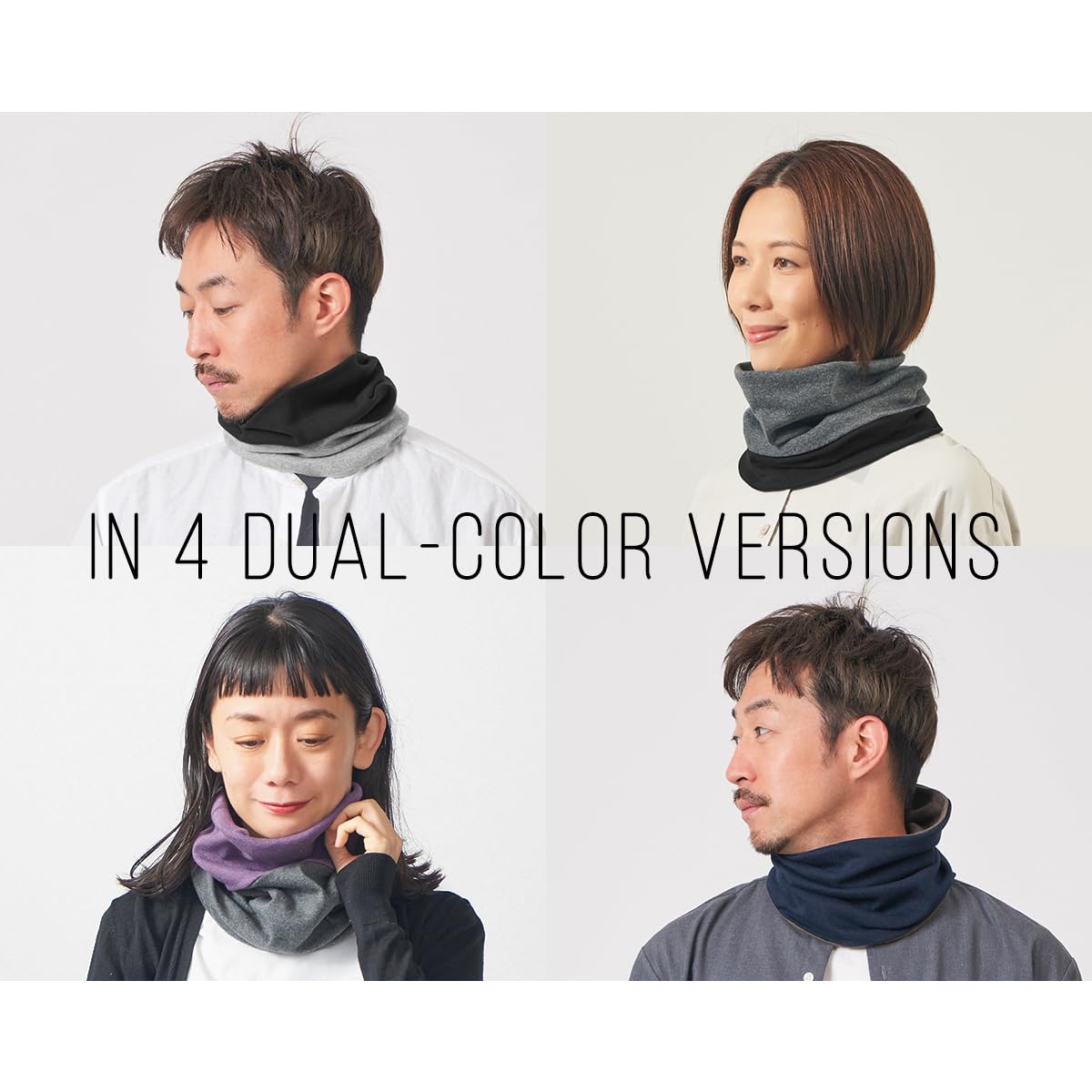 Braga Cuello Para Hombre Et Mujer, 2 IN 1 Bufanda Et Cinta Para Cabeza Más Cálido Orgánico Algodón Hecho En Japón