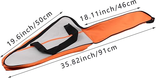 Miniatura 6 de ApplianPar Bolsa de 18 pulgadas para motosierra Stihl para Husqvarna portátil con cremallera y sierra de transporte, caja protectora de