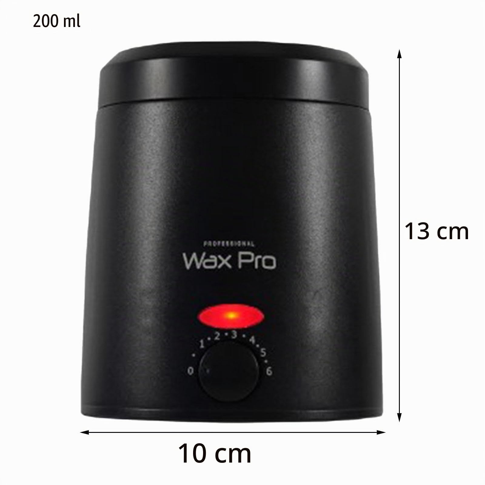 perfk Calentador de cera eléctrico, calentador de cera de 200ml, depilación portátil, calentador de cera caliente, de cera dura para niñas, mujeres y, NEGRO