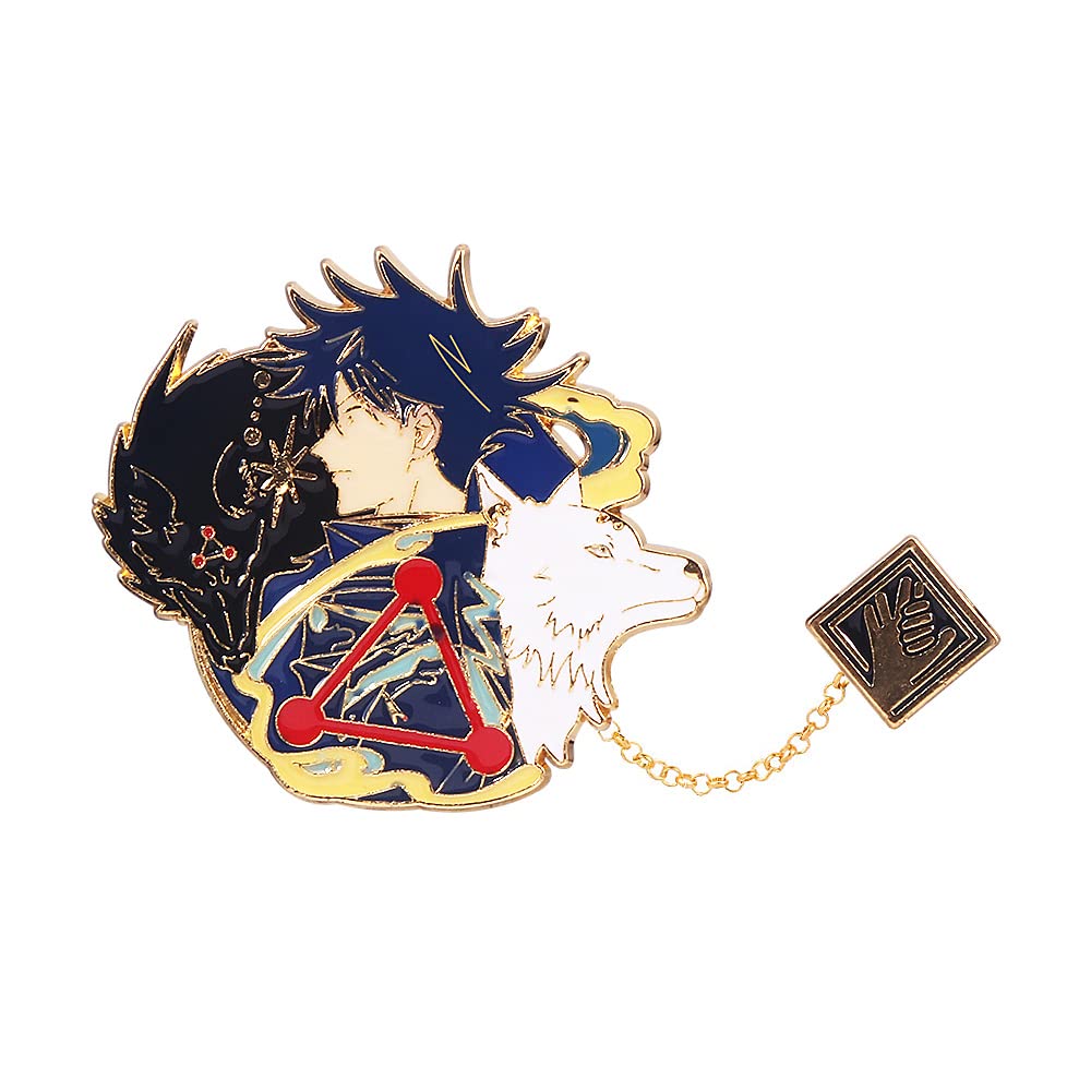 JJK Satoru Brooch Pins - Anime Figure Satoru Enamel Pins - Funny Gifts for Anime Lovers