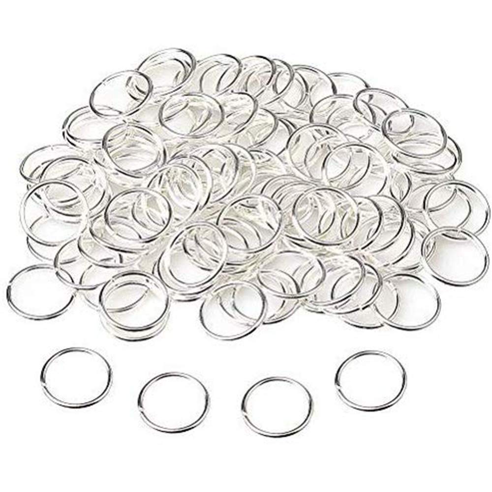 MINGZE 200 Piezas Anillos de Pelo, Aros de Pelo Juego de anillos trenzados Anillas de Trenza Clips Bucle de Pelo Accesorios de Pelo Para Punk Hip-Hop DIY Peinado Decoración 2 Tamaños