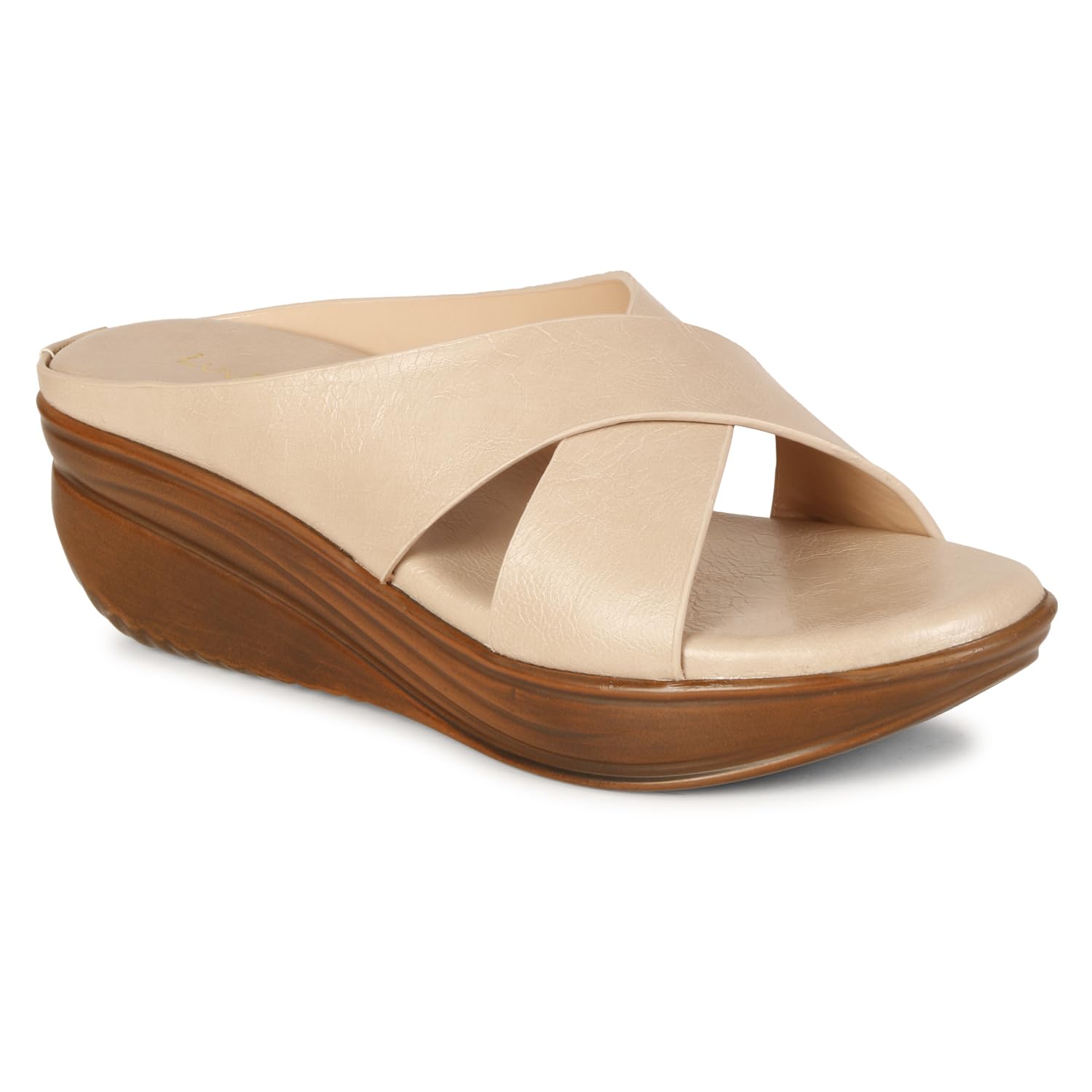 LUVFEET Womens Cross Strap Wedge Heel Fashion Sandals (B0D4QPQKN6) Amazon Price History, Amazon Price Tracker