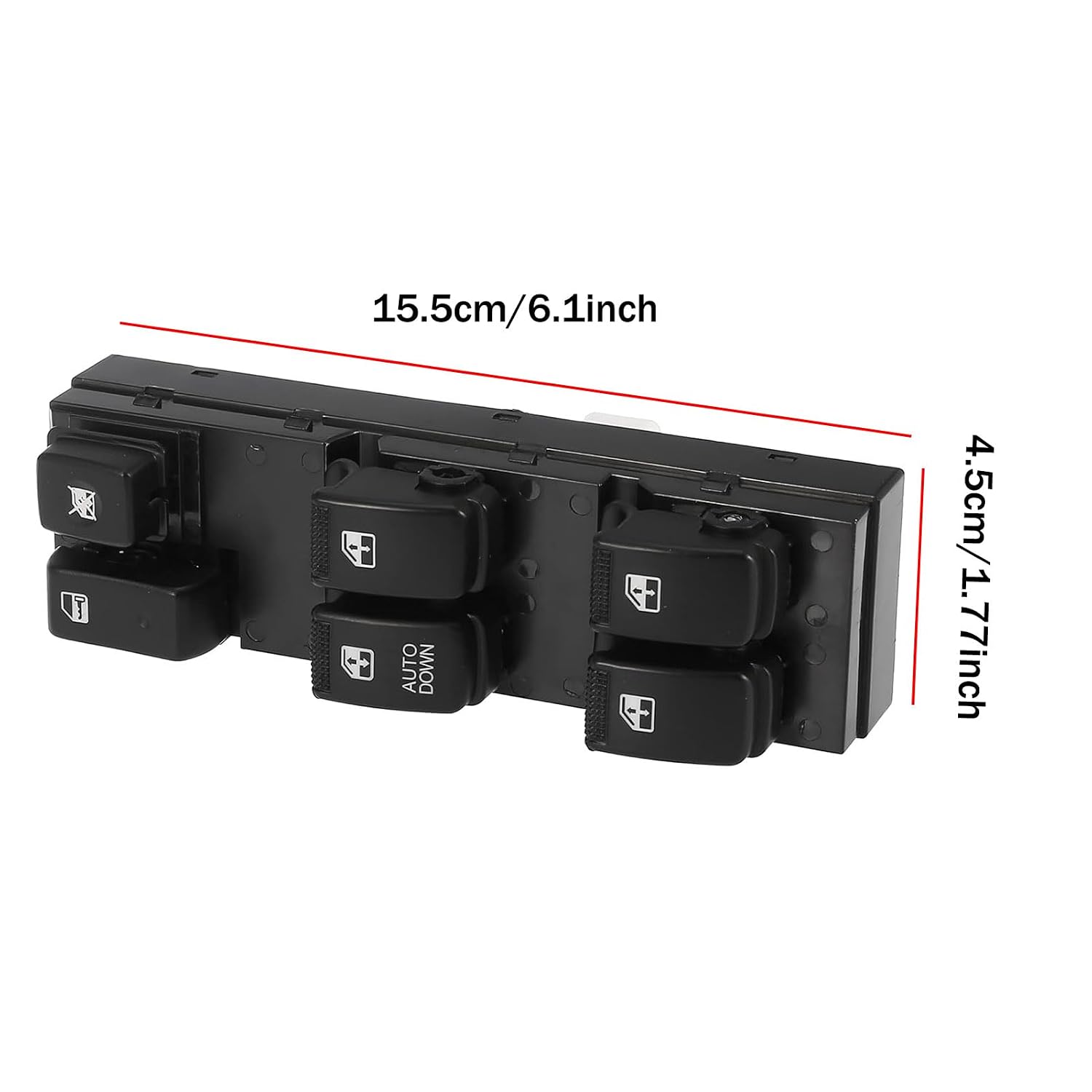 TOP-VIGOR Driver Side Window Switch 93570-EF000 Compatible with Kia Sportage 2005 2006 2007 2008 2009 2010, Master Power Window Switch Replacement 14 Pins