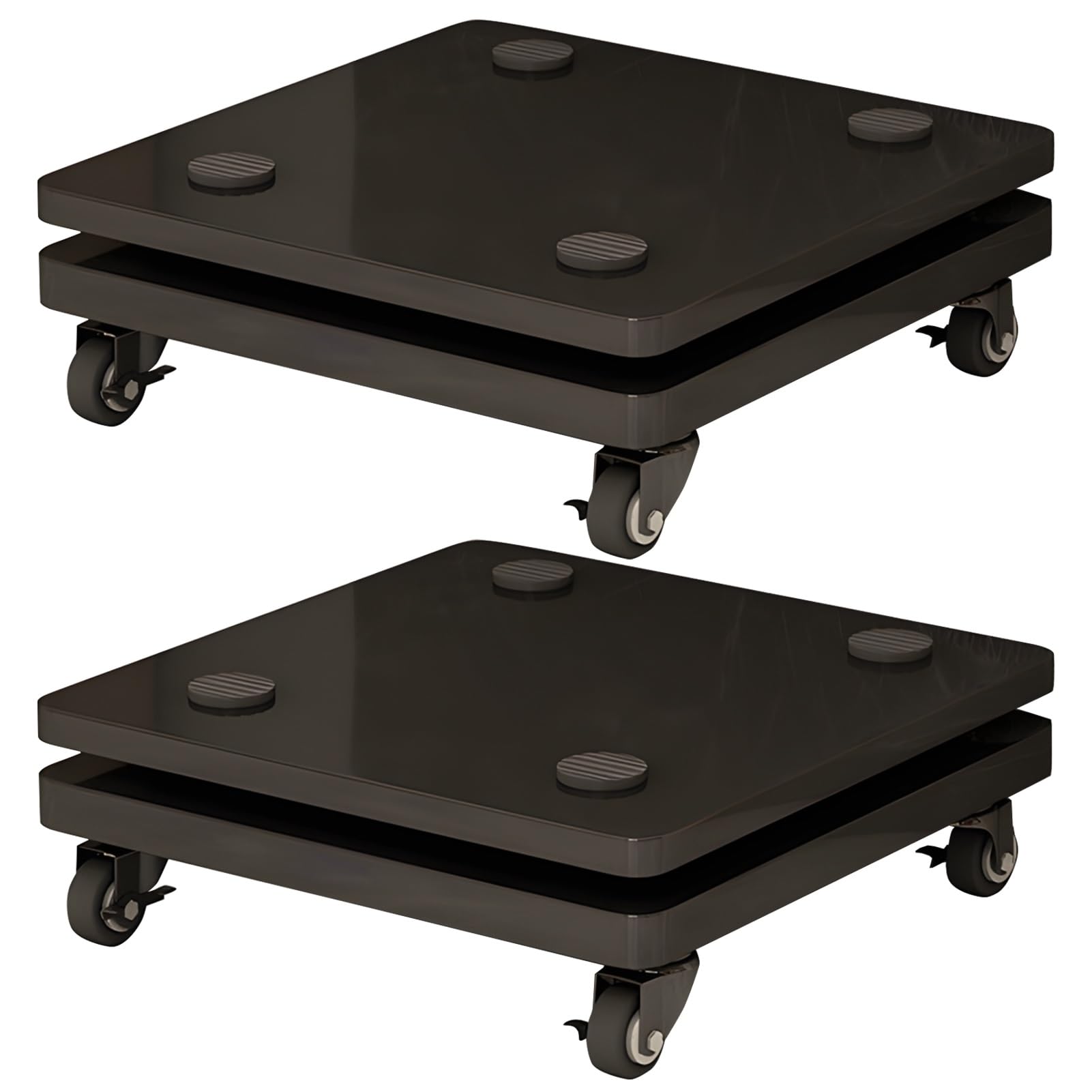 OLSKFUH Speaker Stabilizing Bracket, Subwoofer Isolation Platform, Shockproof Design With Copper Nails For Home Theater And Recording Studio,Wheel Type-40x45cm
