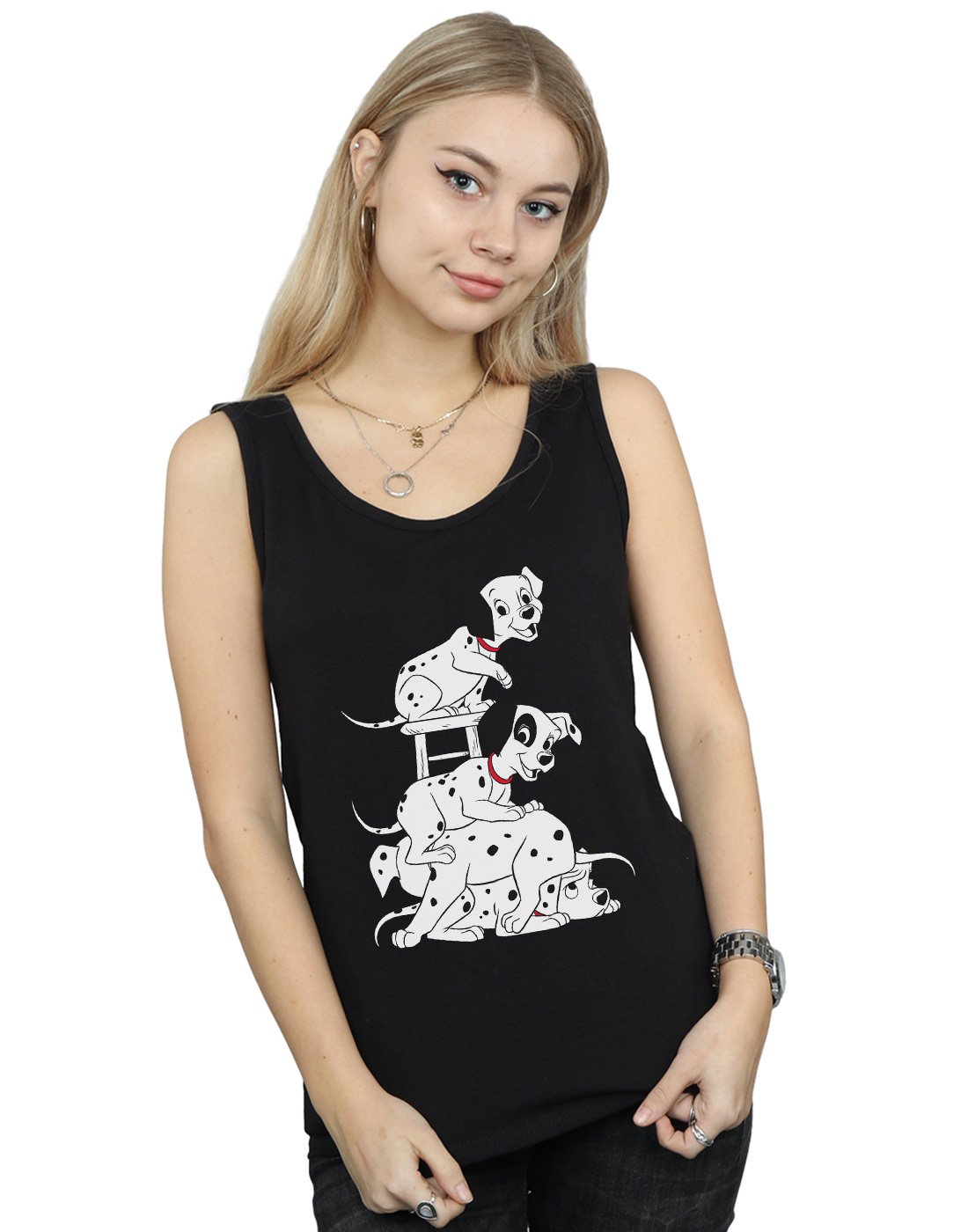 Absolute Cult Women's Black Disney 101 Dalmatians Chair Vest Large